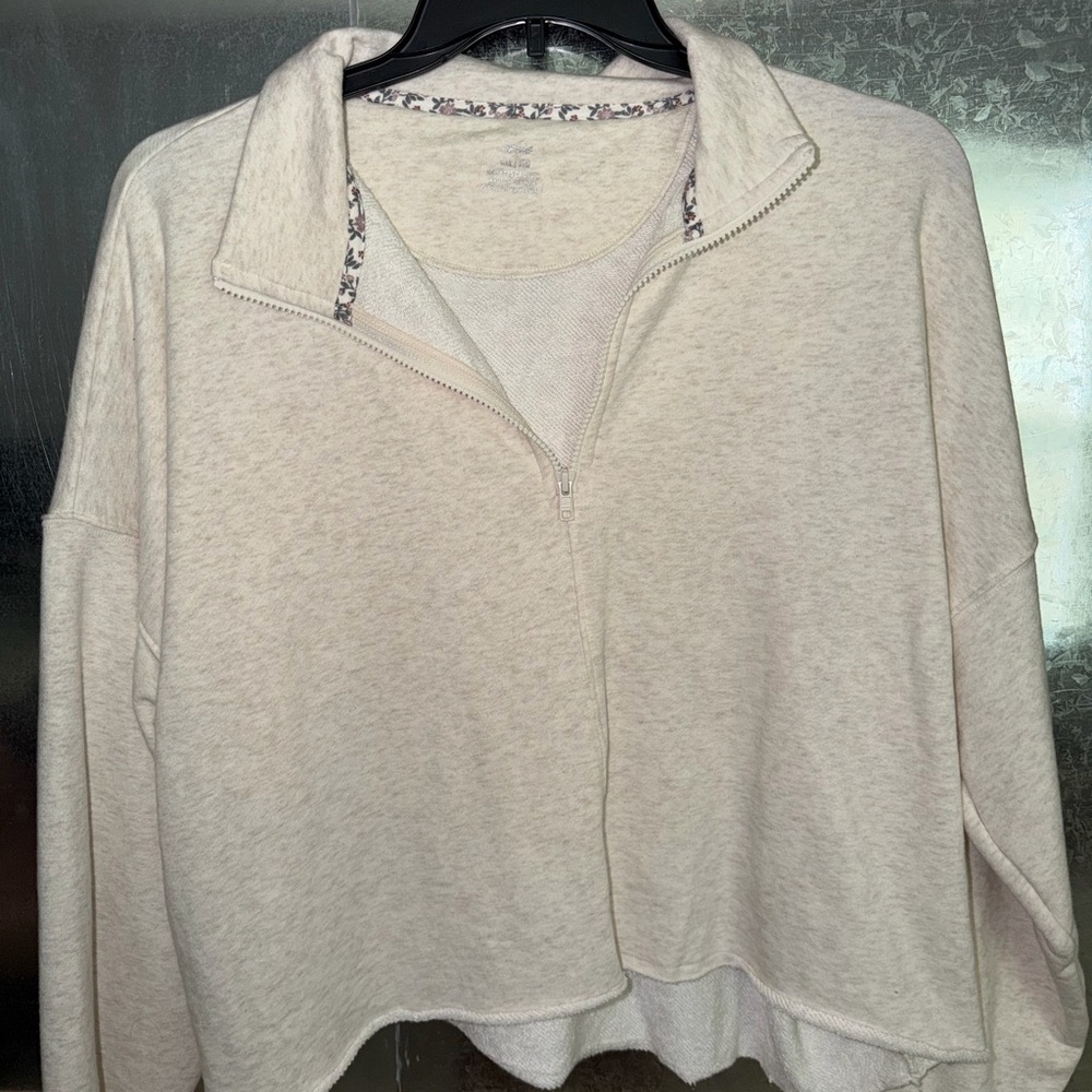 Aerie Cream Half-Zip Women's Pullover Top